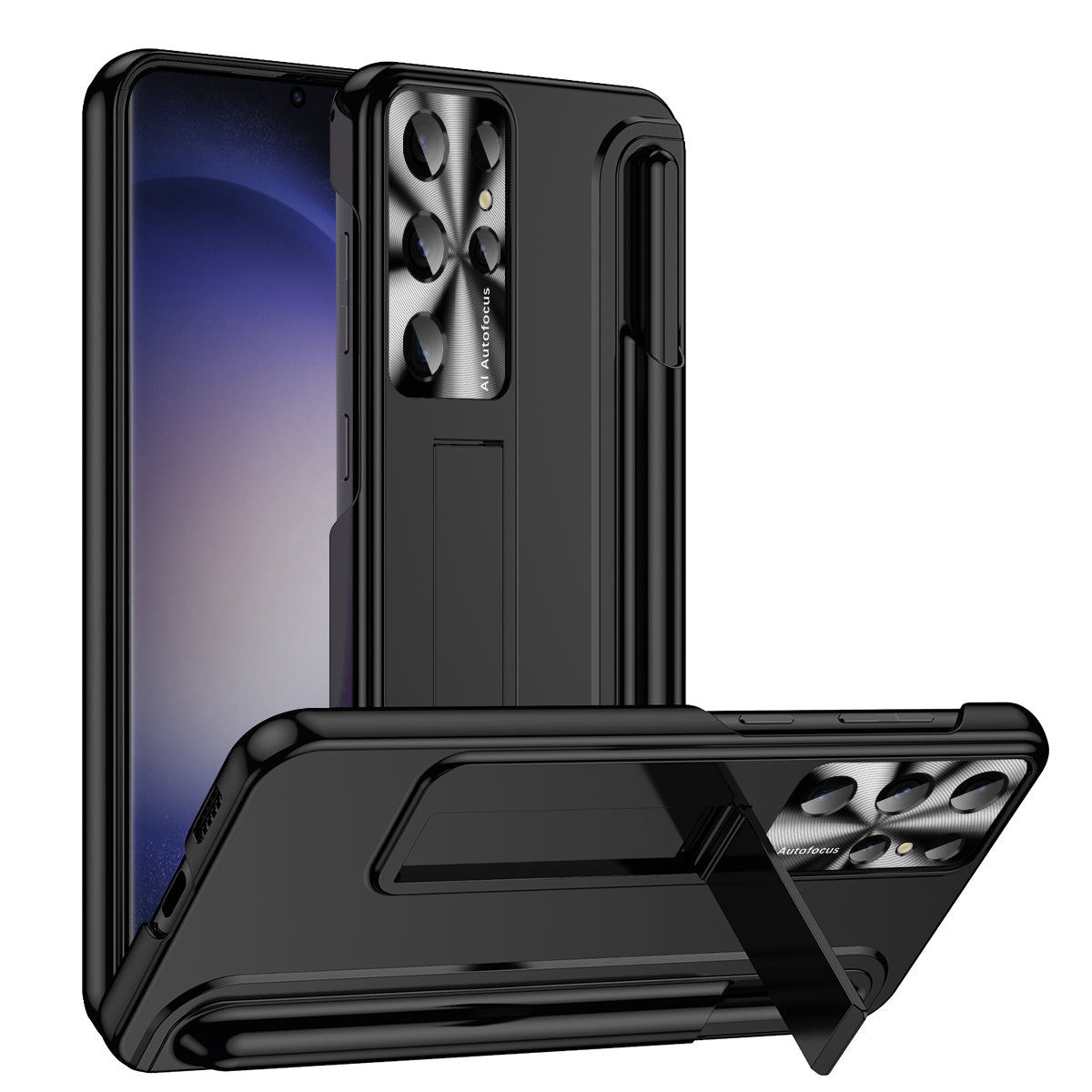 For Samsung Galaxy S23 Ultra Kickstand Pen Slot Design PC Back Cover Shockproof Phone Case with Stylus Pen For Samsung Galaxy S23 Ultra Kickstand Pen Slot Design PC Back Cover Shockproof Phone Case with Stylus Pen